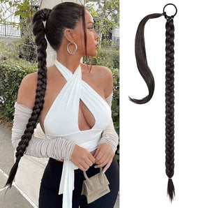 Long Clip In Braided Pigtails