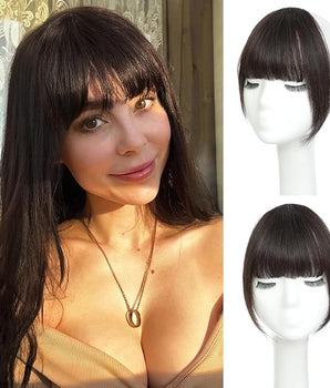 Clip In Fringe Bangs-Dark Brown