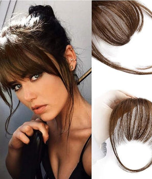 Clip In Fringe Bangs-Medium brown